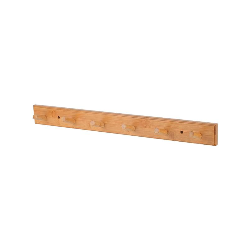 Estia κρεμαστρα τοιχου bamboo 6 γαντζακια 59x6cm, , medium-null