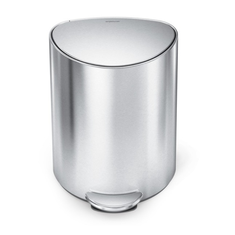 Simplehuman semi-round pedal bin 6l - brushed stainless steel, , medium image number null