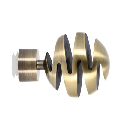 Mobois metallic decorative curtain rod plug slices d.28 gold, , medium