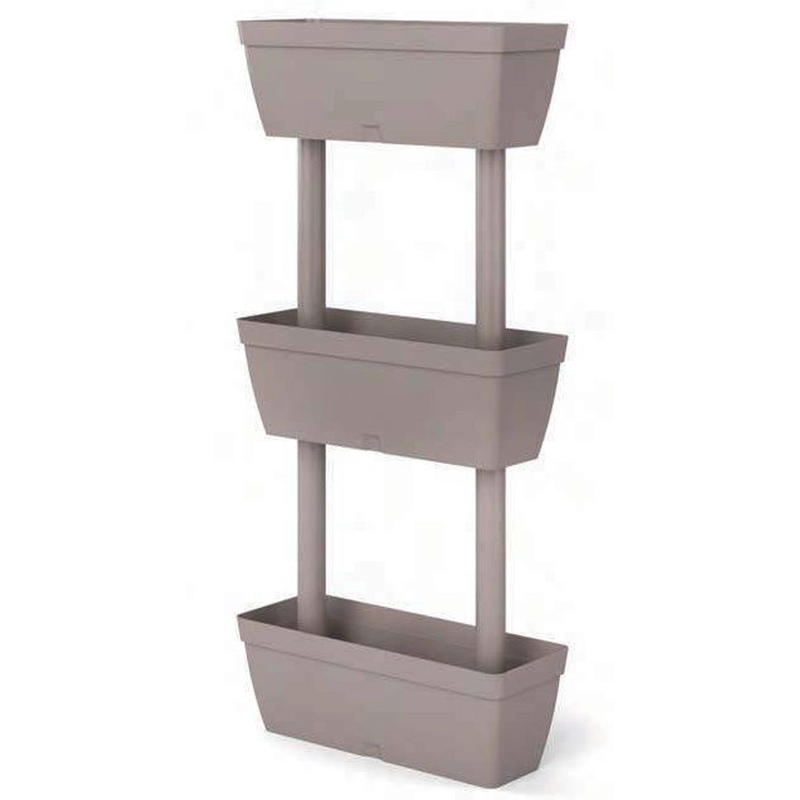 Artplast vertical pot 50x17x100cm 3 pcs plastic cream, , medium-null