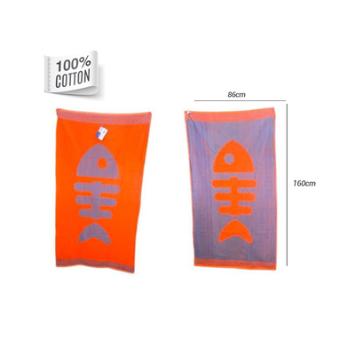 Beach towel orange fluo, , medium