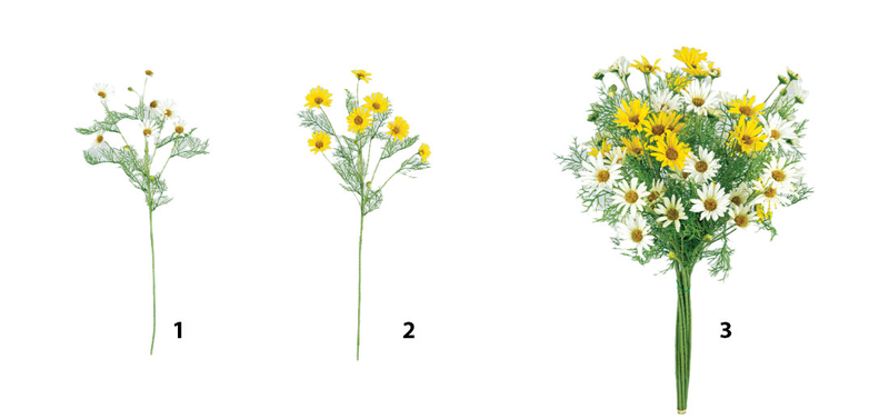 Product image: Mini daisy stems 3 assorted designs, , medium-null