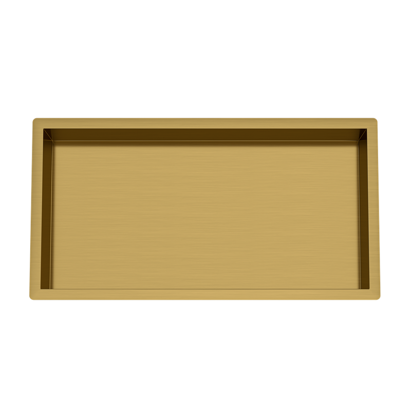 Brushed steel shower niche 33.7×33.7x10cm-null