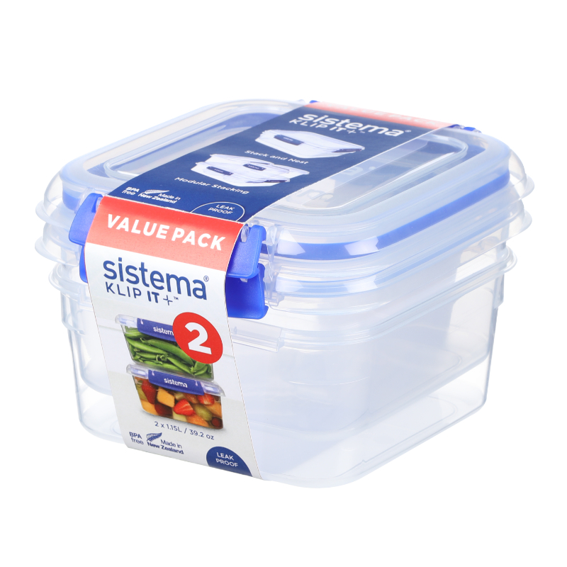 Sistema klip it plus 2 pack square 1.15l, , medium-null