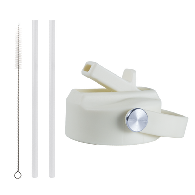 Dozze water bottle straw lid, Cream White, medium