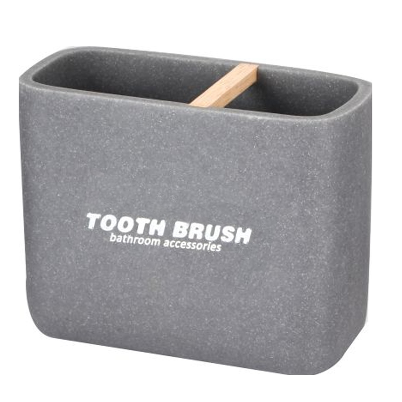 Bisk dakar toothbrush container 14 x 6.5 x 10.7 cm beige-null