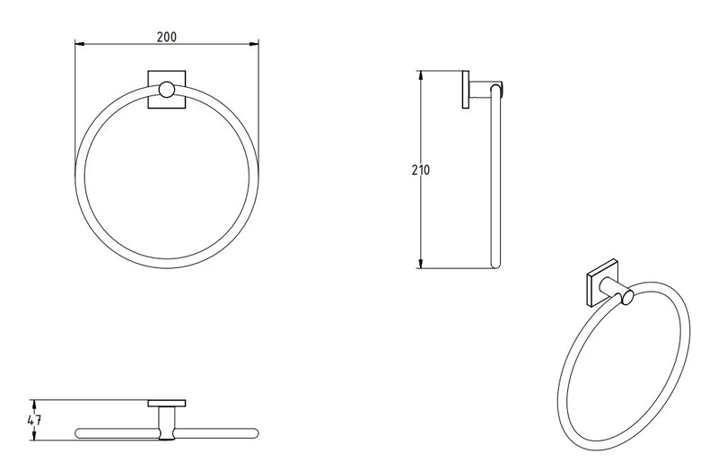Delta towel ring, , medium-null