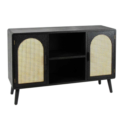 Black wooden console cabinet
