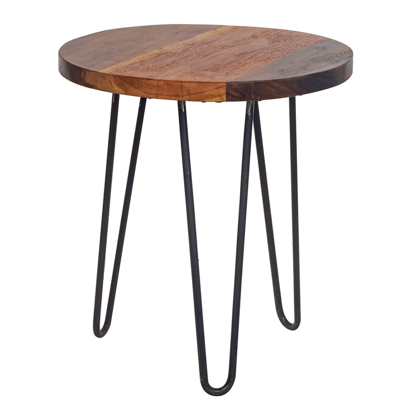 Solid acacia small wooden table, , medium-null