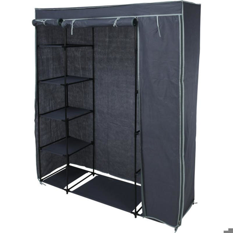 Storage solutions wardrobe 141x45xh167cm - dark grey, , medium-null