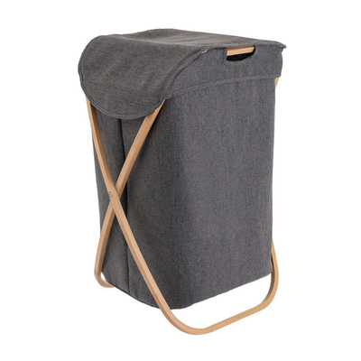Estia bamboo essentials laundry basket - grey, , medium