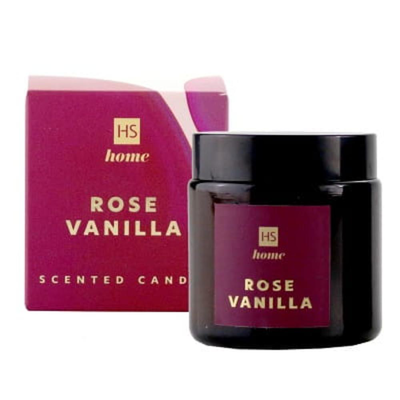 Hiskin home scented candles rose vanilla