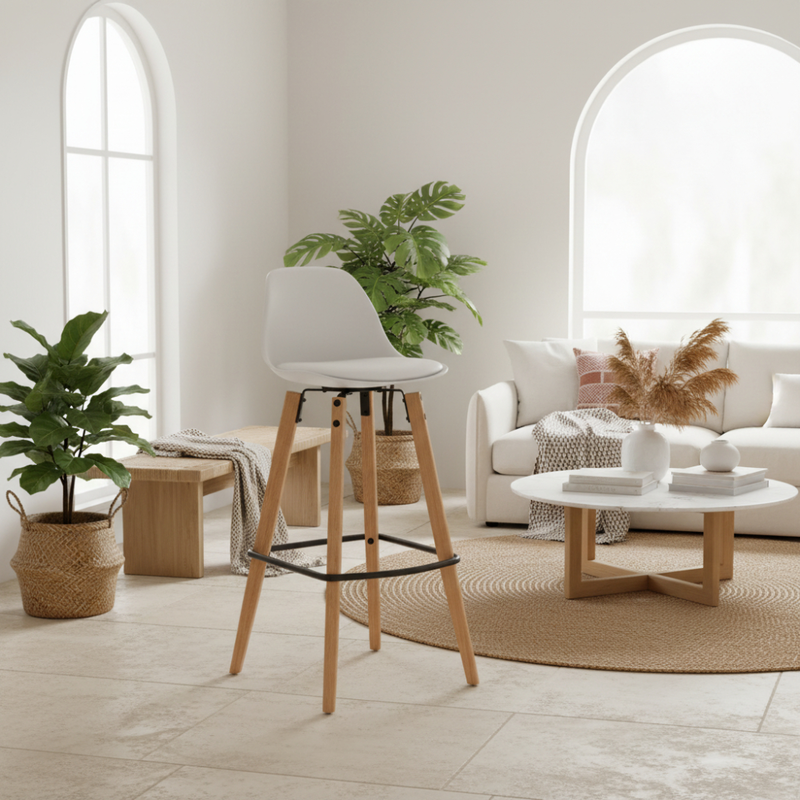 Bora bar stool seat - white, , medium-null