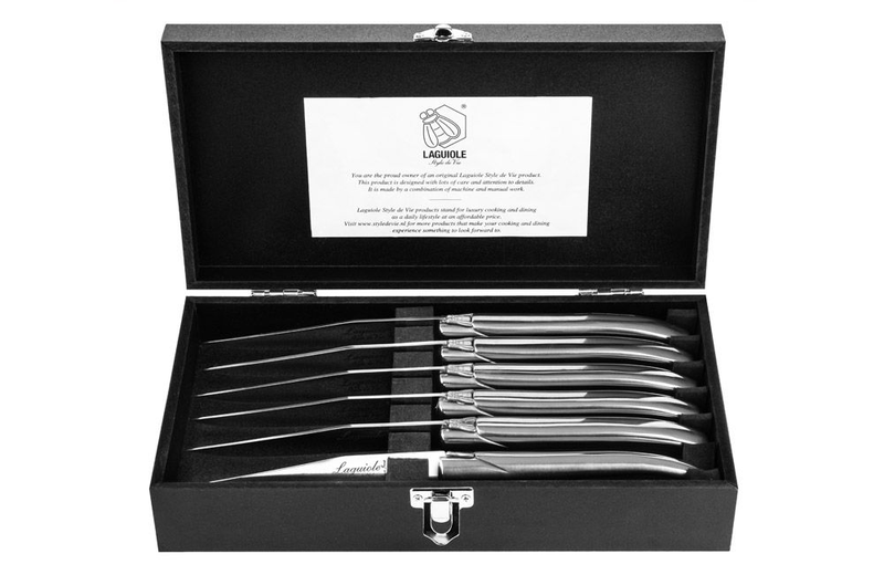 Laguiole luxury line set of 6 steak knives stainless steel, , medium image number null