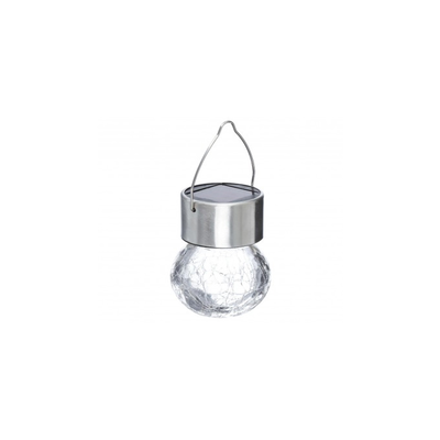 Solar hanging lamp stainless steel, White, medium