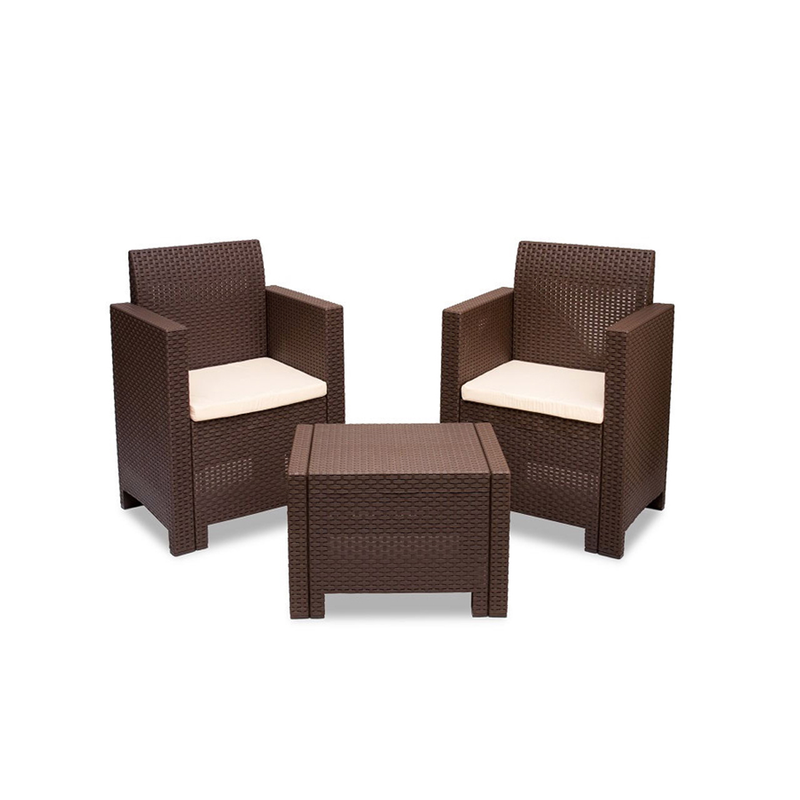 Bica set of armchairs with table nebraska terrace graphite image number null
