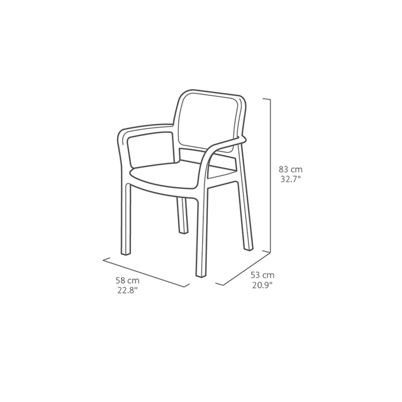 Product image: Keter samana outdoor chair 58x53x83cm - white, , medium-null