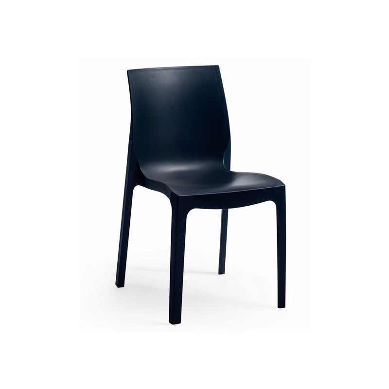 Emma chair without arms plastic black-null