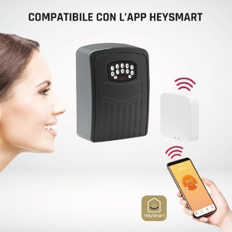 Gbc heybox battery powered smart key safe with keypad, , medium-null