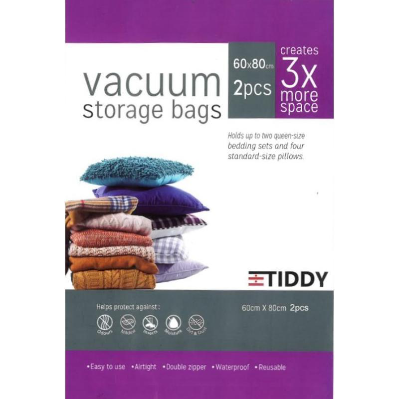 Tiddy transparent vacuum bags 2pcs 60x80cm, , medium image number null