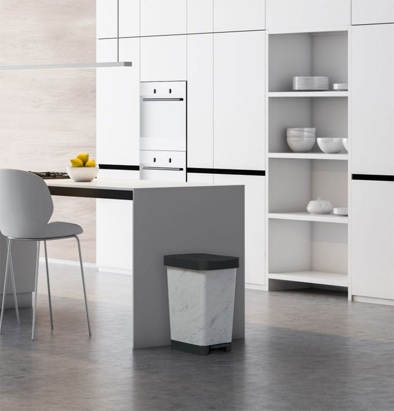 Product image: Tatay marble pedal bin 25l, , medium-null