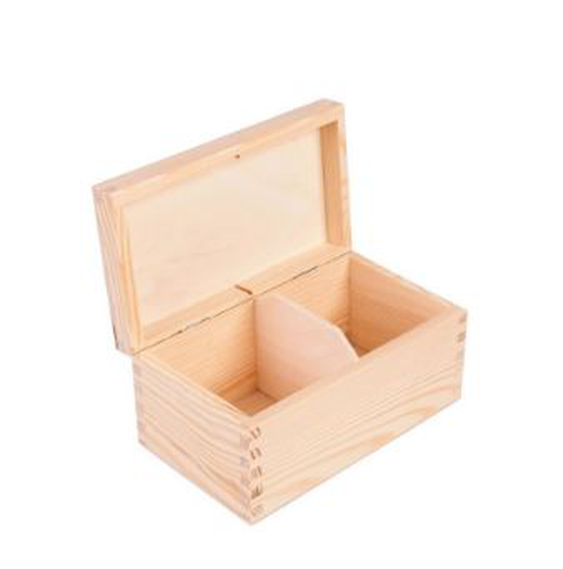Wooden box with 2 dividers, , medium-null