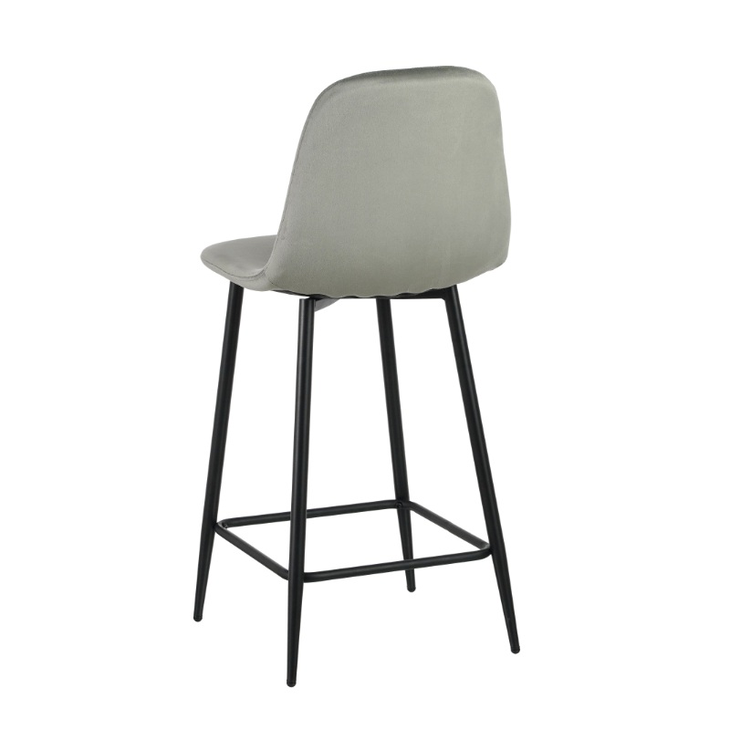 Product image: Athina bar stool velvet - grey, , medium-null