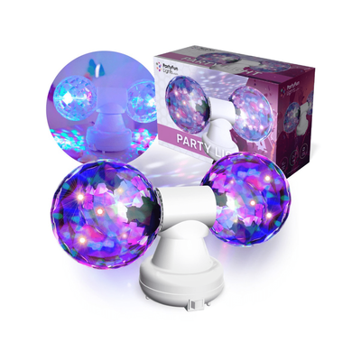 Double rotating multi color party light adapter incl., , medium