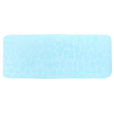 Tendance memory foam pebble bathroom mat 45x120cm - green/blue, , medium