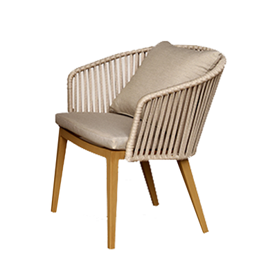 L.h garden aluminum chair with rope tie, , medium