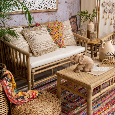 Bamboo two seats sofa