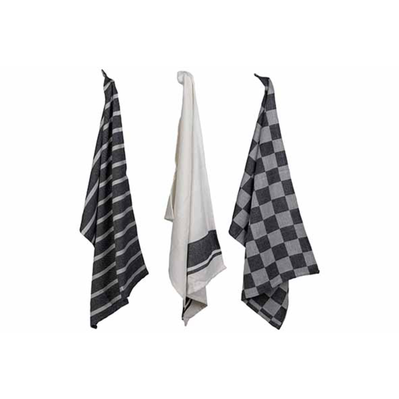 Stoff by cosy & trendy set kitchen towel 50x70cm - black, , medium-null