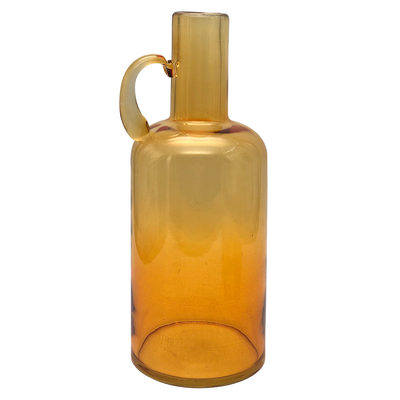 Orange glass vase 30cm