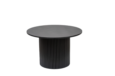 Wooden round table black large, , medium