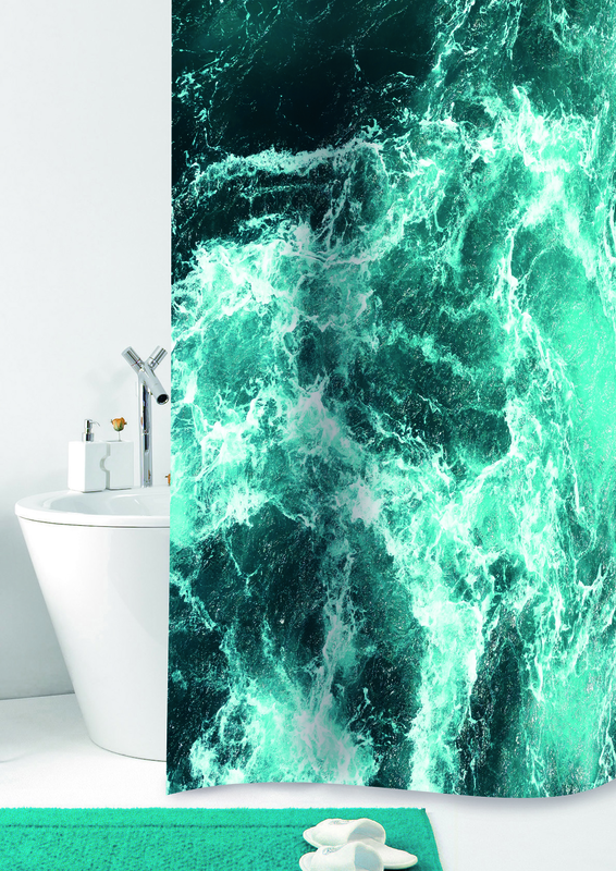Bacchetta bathroom curtαιν wild water 180x200cm, , medium image number null