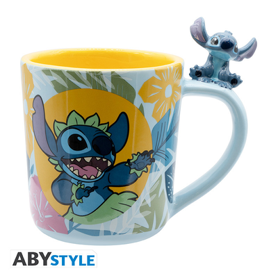 Abysse disney lilo and stitch hawaiian stitch 3d handle mug 460ml, , medium