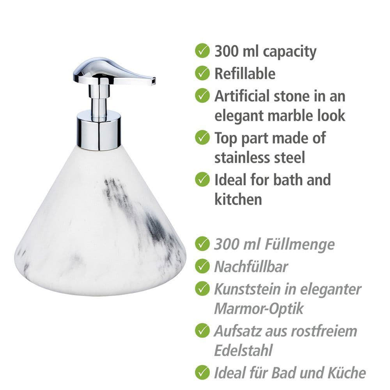 Wenko desio soap dispenser marble look, , medium-null