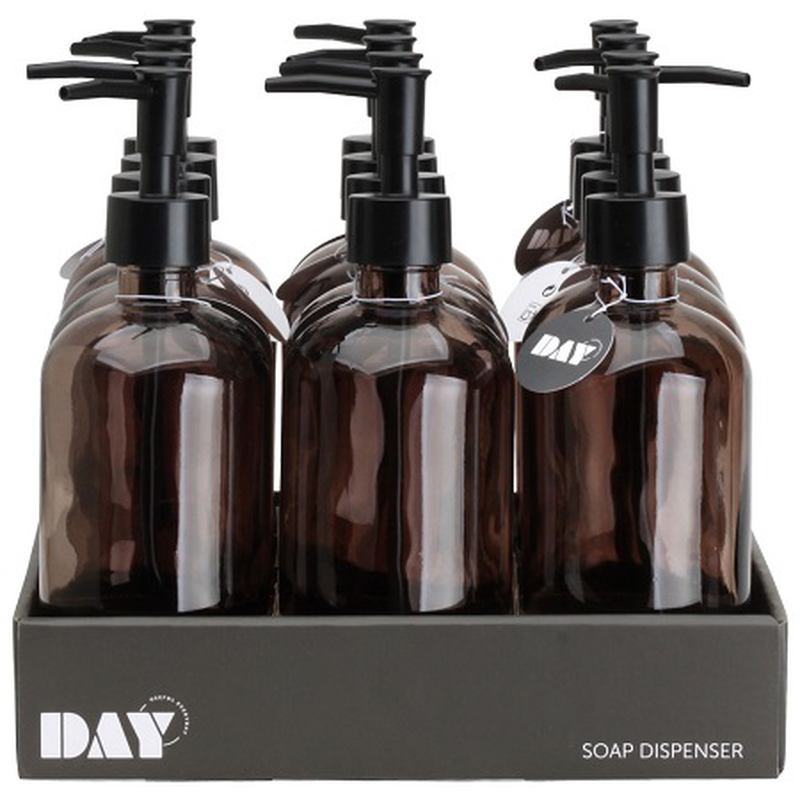 Day glass soap dispenser 500ml 8x22cm 078245, , medium-null