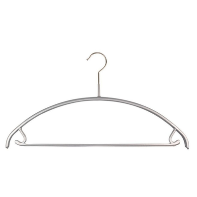 Mawa clothes hanger with bar silver 2pcs