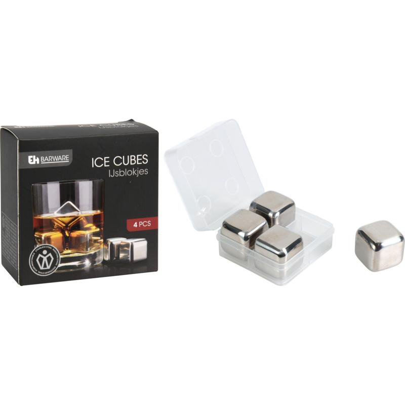 Product image: Stainless steel ice cube 4pcs, , medium-null