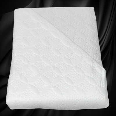 Double-sided bedspread single #mb3160, White, medium