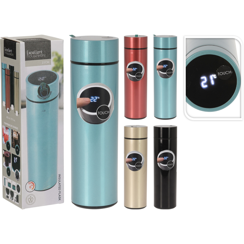 Vacuum flask with thermometer, , medium-null