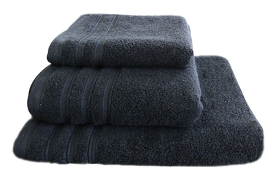 Bath towel black fluffy 85x150cm 500gsm