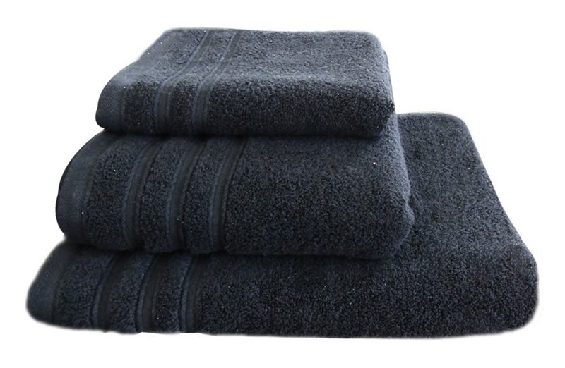 Bath towel black fluffy 85x150cm 500gsm, , medium image number null