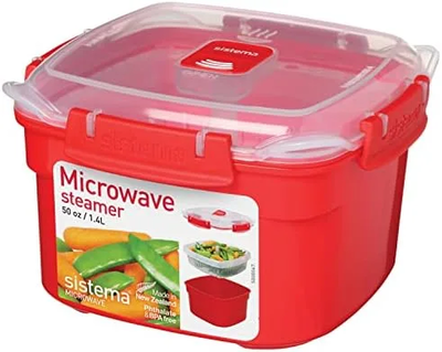 Sistema microwave steamers small 1.4 ltr 1101 (4),  red, medium