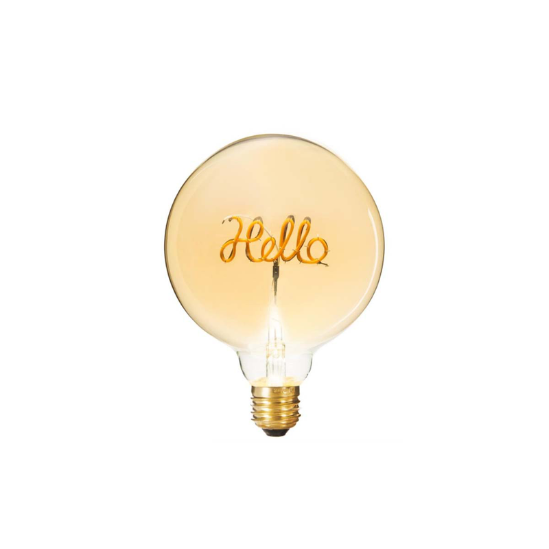 Decorative lamp with 'hello' image number null
