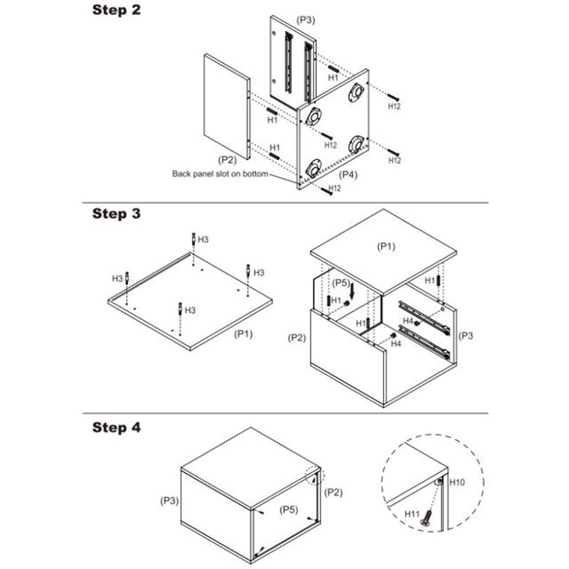 Orlando bedside table 40x40x57cm - white, , medium-null