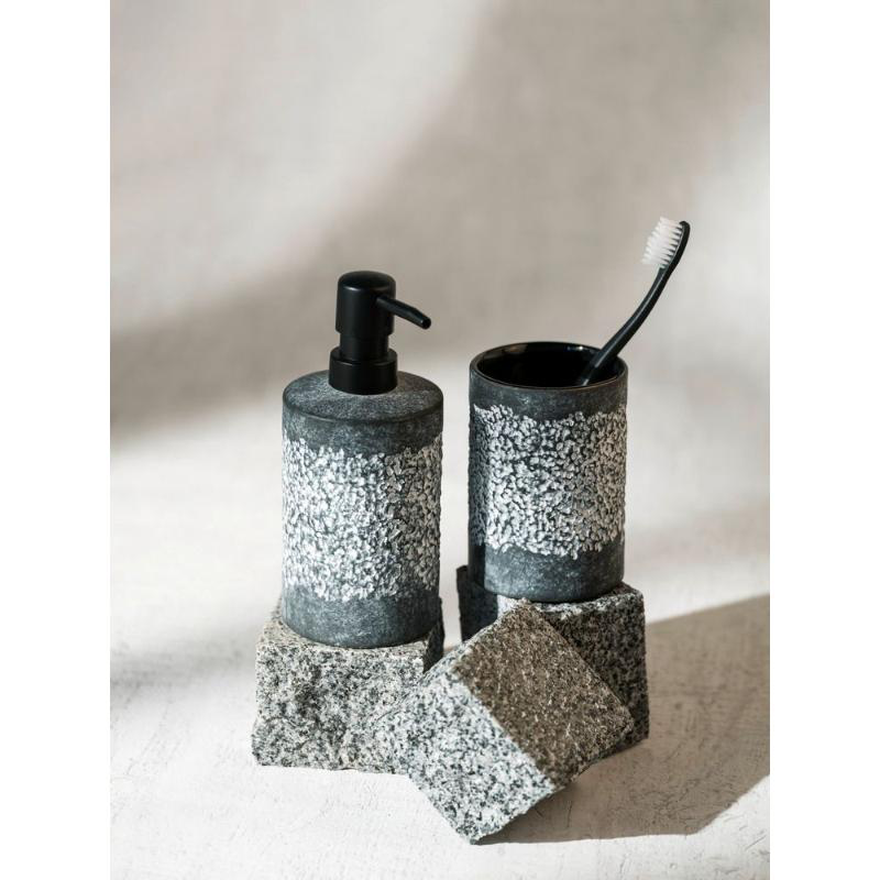 Wenko anfo ceramic soap dispenser 390ml - grey, , medium image number null