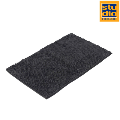 Studio house chenille bath mat anti-slip 50x80cm dark grey, , medium