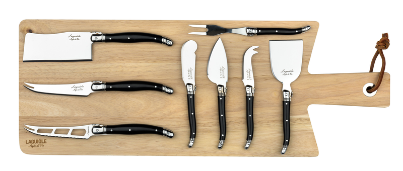 Product image: Laguiole set 8 cheese platter with knives, , medium-null